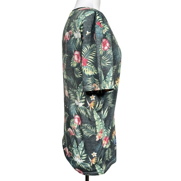 Jack & Jones Mens Regular Fit Hawaiian Tropical Flamingos SS Crew Neck Tee Sz M - Picture 3 of 7